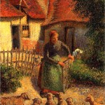 Shepherdess Bringing in Sheep, 1886 Camille Pissarro