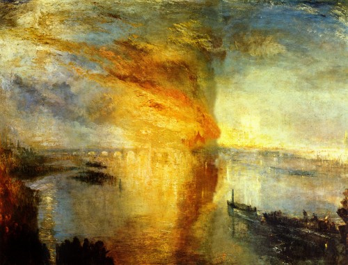 Burning of the Houses of Parliament, 1834 Turner