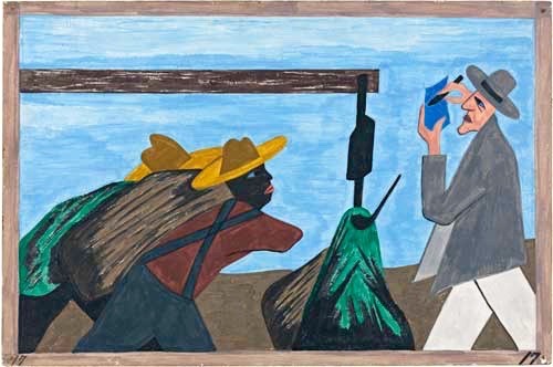 “The migration was spurred on by the treatment of the tenant farmers by the planter.” Jacob Lawrence