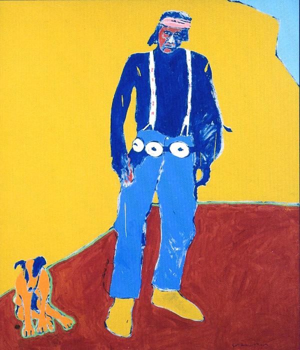 Indian with Dog, Fritz Scholder