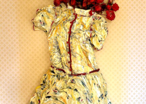 Easter Dress Gone Awry, 58 x 28 x 4.5"